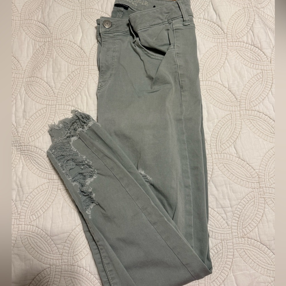 American Eagle distressed denim